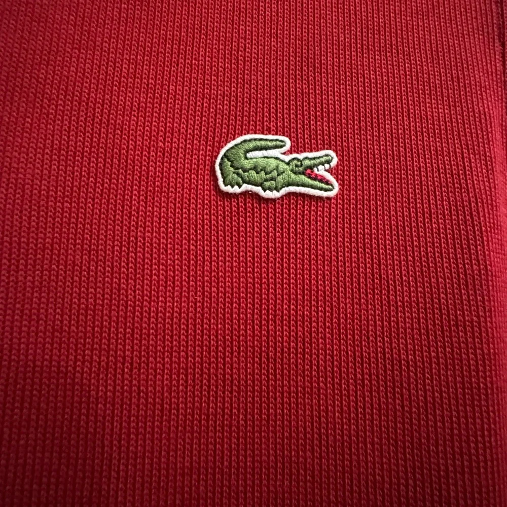 Red Lacoste Quarter Zip Vest